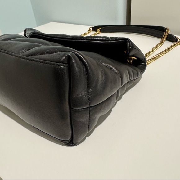 Saint Laurent Small Loulou Puffer Bag Black Gold - Picture 4 of 16